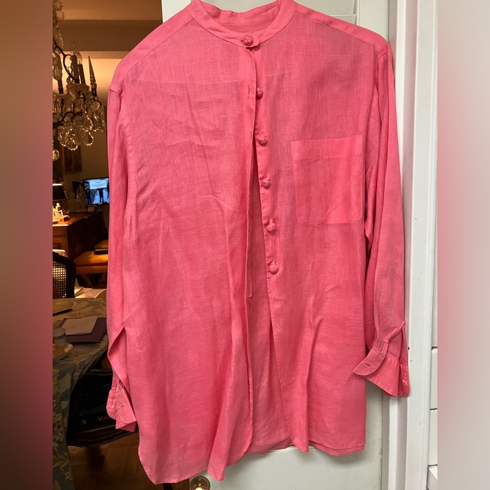 Neiman Marcus Vibrant Pink Linen Fabric